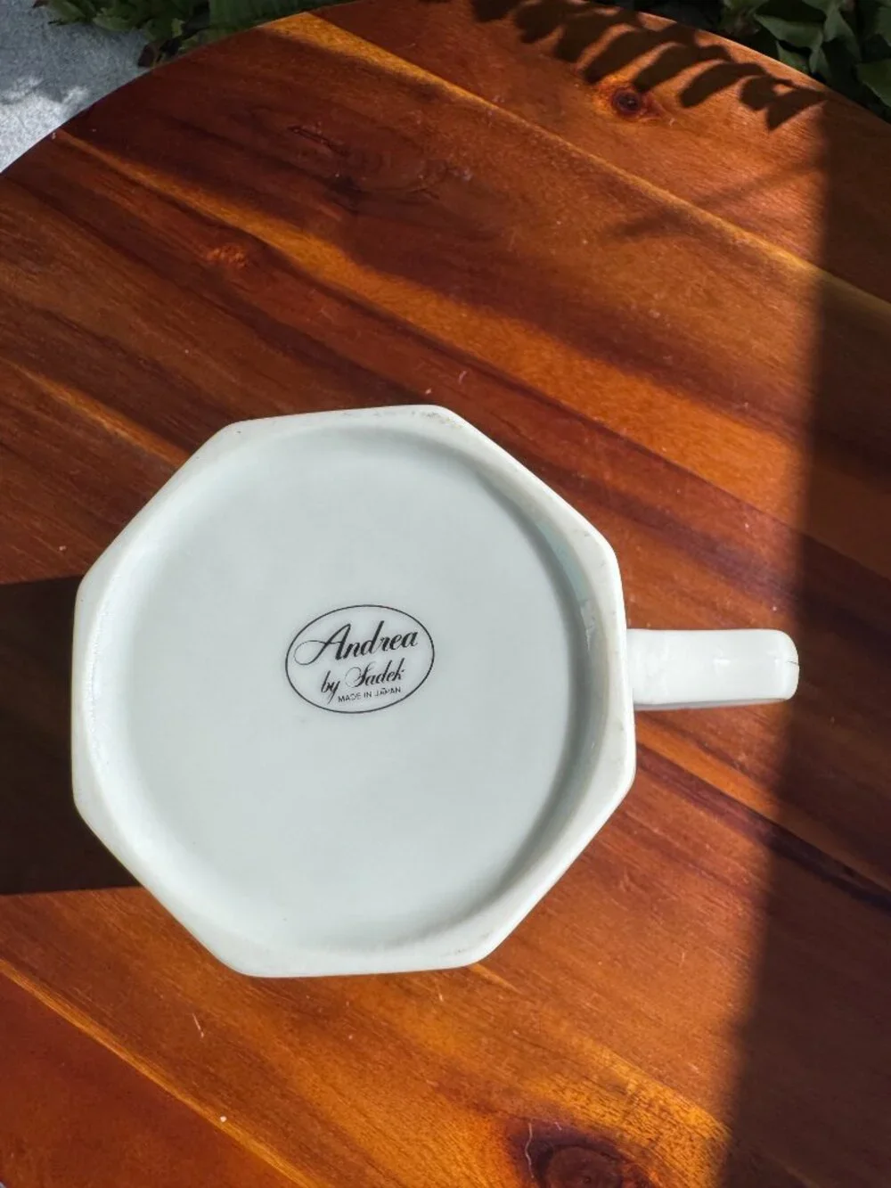 Vintage Andrea by Sadek Floral Coffee Mug, Hexagonal Porcelain Tea Cup
